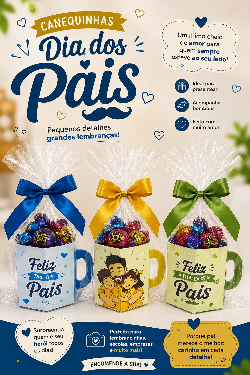 Capa do material Canecas de Papel – Dia dos Pais 💙
