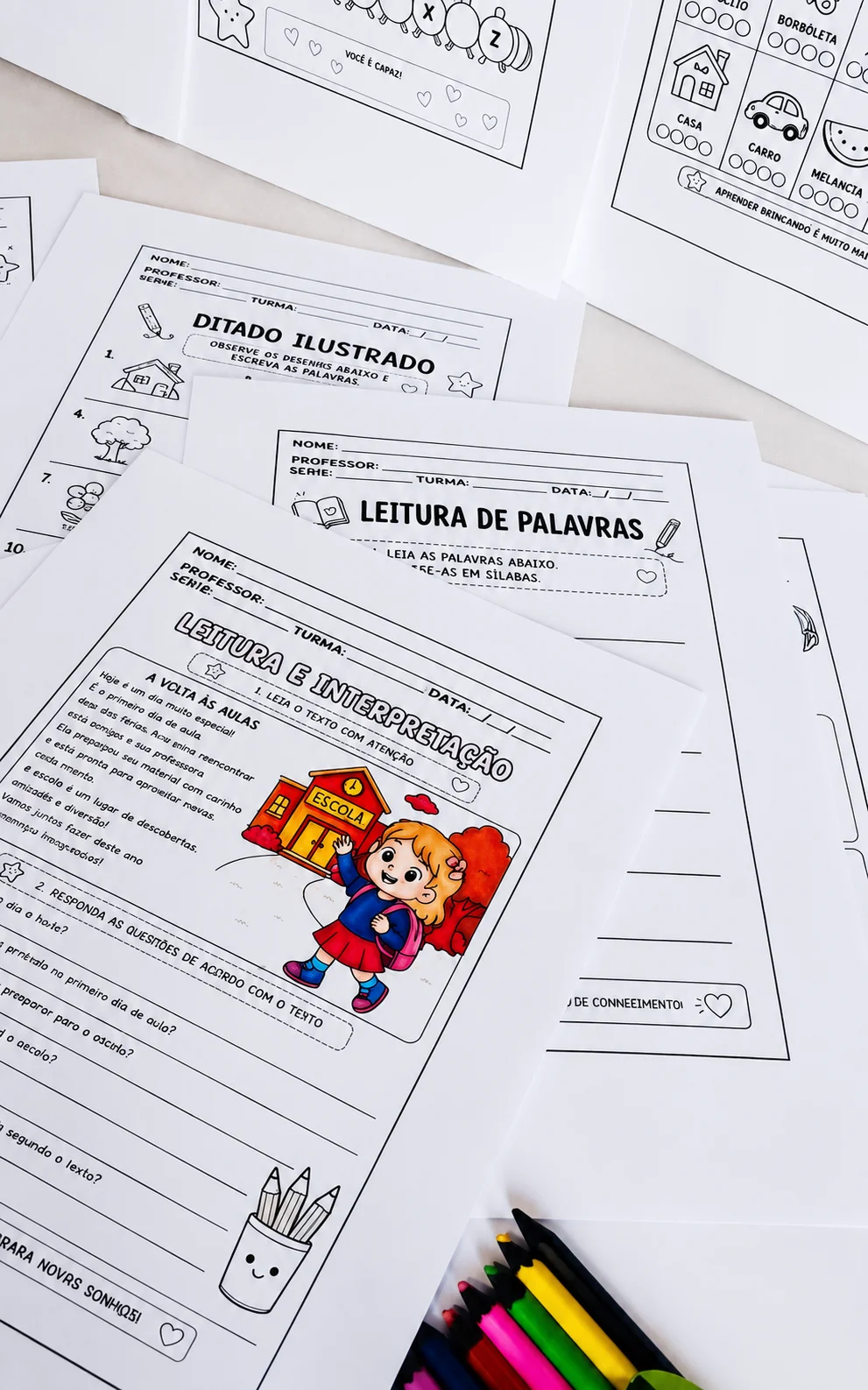 Capa do material Kit de Atividades Volta às Aulas - Alfabetização