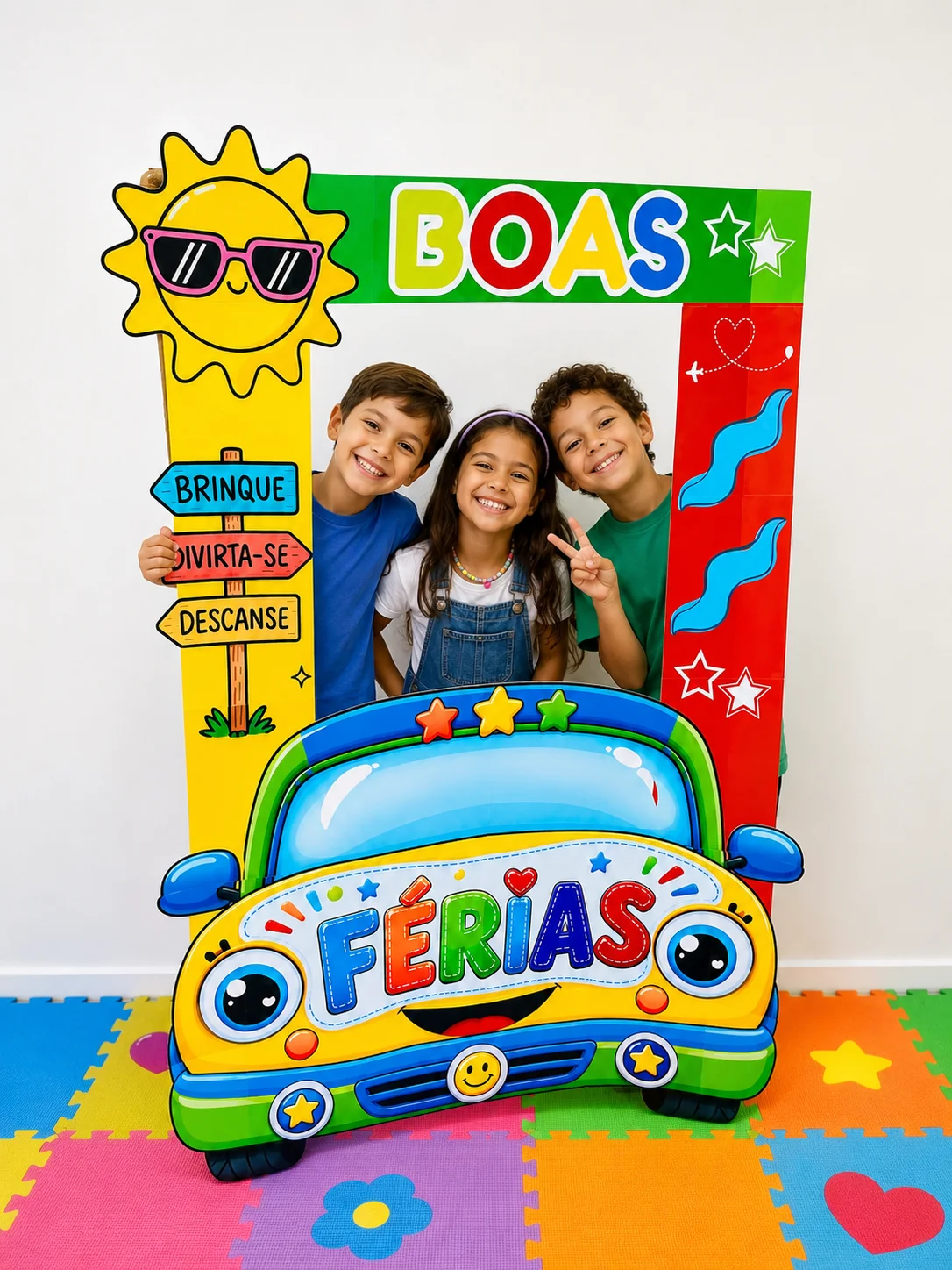 Capa do material ✨ MOLDURA FÉRIAS – TEMA CARRINHO ✨🚗🌈