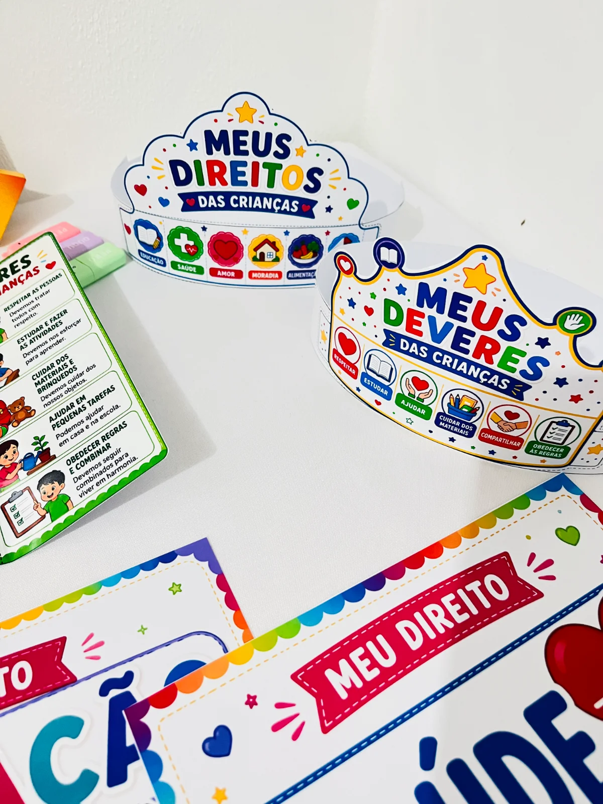 Miniatura 2 de 🌈✨ KIT DIREITOS E DEVERES DAS CRIANÇAS ✨🌈