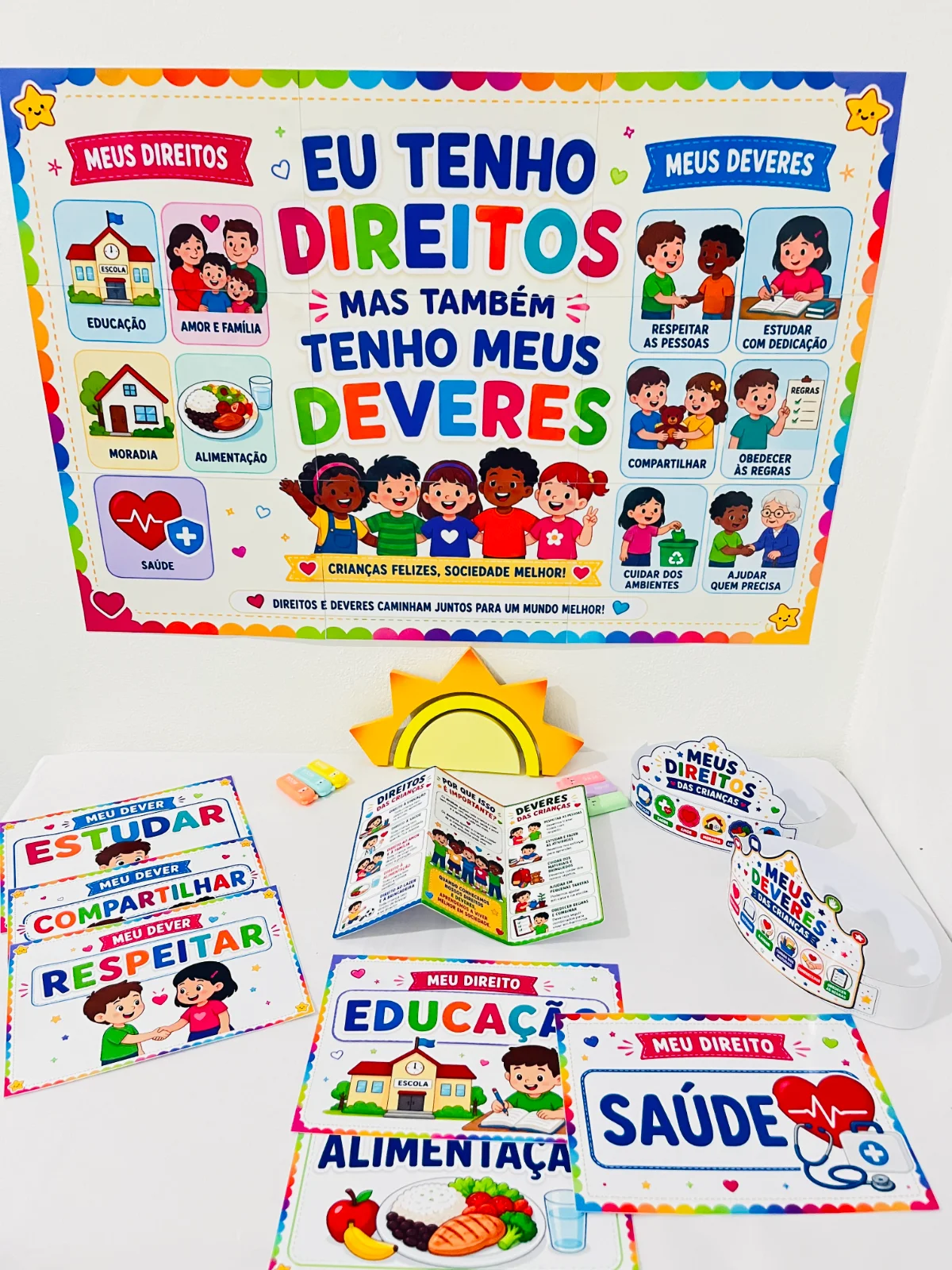 Miniatura 3 de 🌈✨ KIT DIREITOS E DEVERES DAS CRIANÇAS ✨🌈