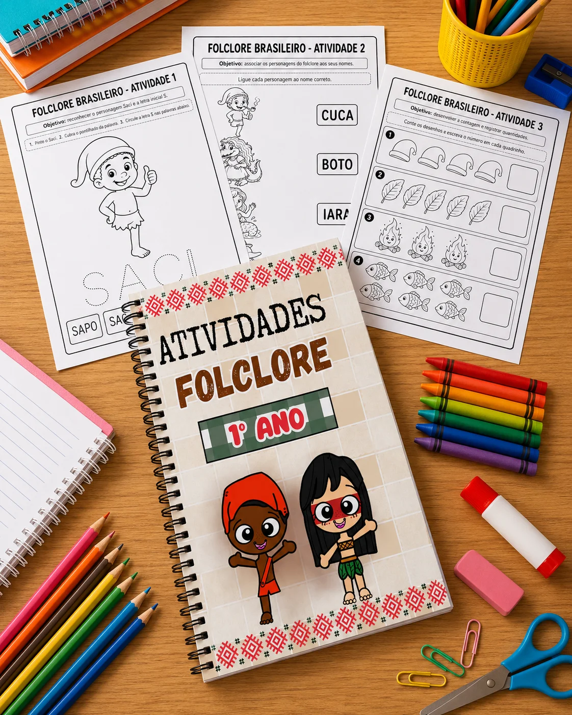 Capa do material 🌟 KIT ATIVIDADES DE FOLCLORE – 1º ANO 🌟
