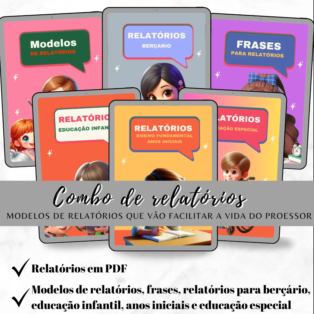 Combo Frases Apropriadas e Relatórios para Berçário e Educação Infantil alinhados ao BNCC